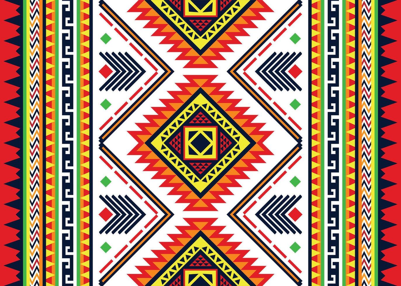 azteca tribal geométrico étnico sin costura modelo. Clásico nativo americano étnico vector antecedentes. tradicional ornamento retro estilo. diseño textil, tela, ropa, cortina, alfombra, ornamento, envase.