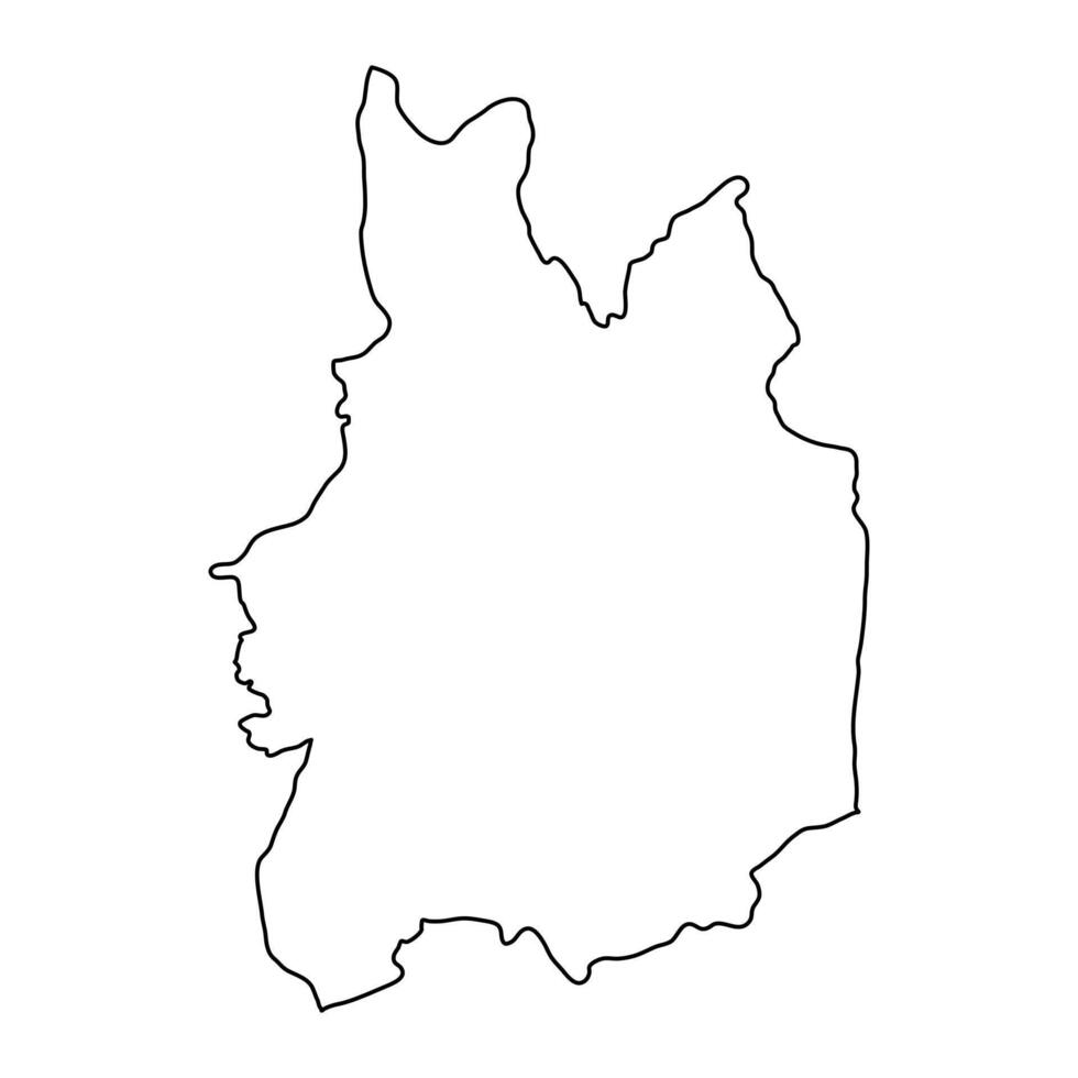 Uva Province map, administrative division of Sri Lanka. Vector illustration.