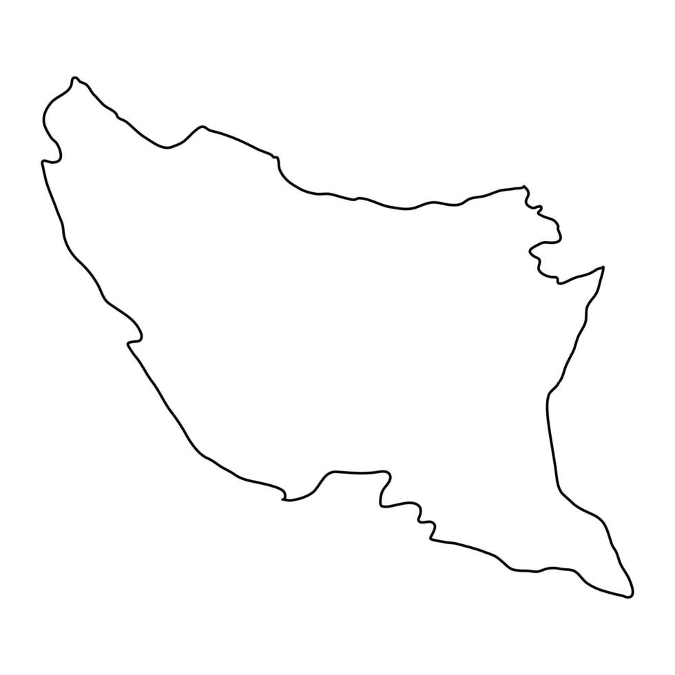 Ratnapura District map, administrative division of Sri Lanka. Vector illustration.