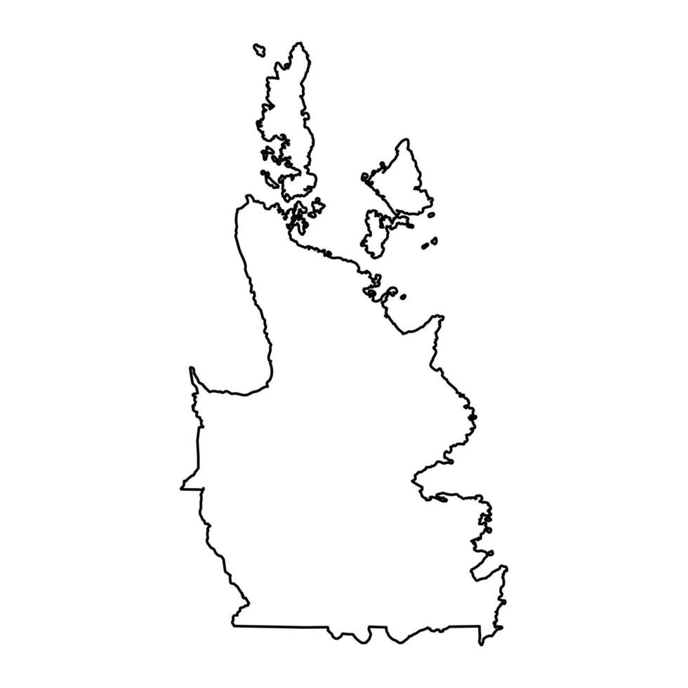 caraga región mapa, administrativo división de filipinas vector ilustración.