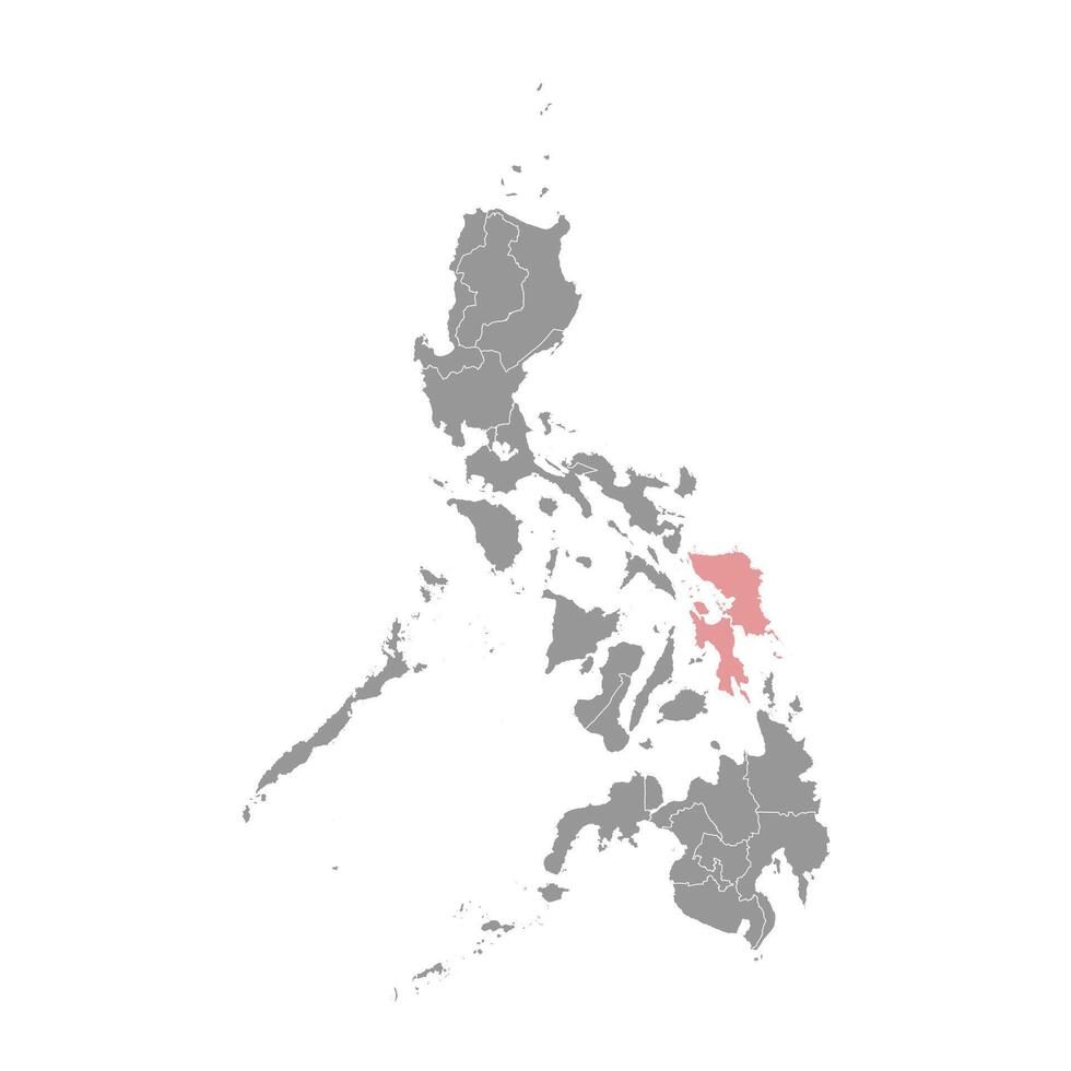 Eastern Visayas Region map, administrative division of Philippines. Vector illustration.