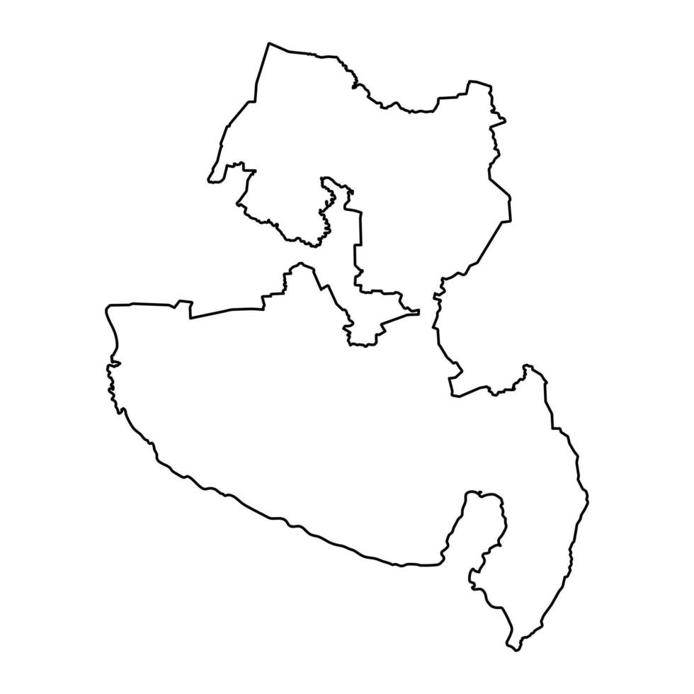Soccsksargen Region map, administrative division of Philippines. Vector illustration.