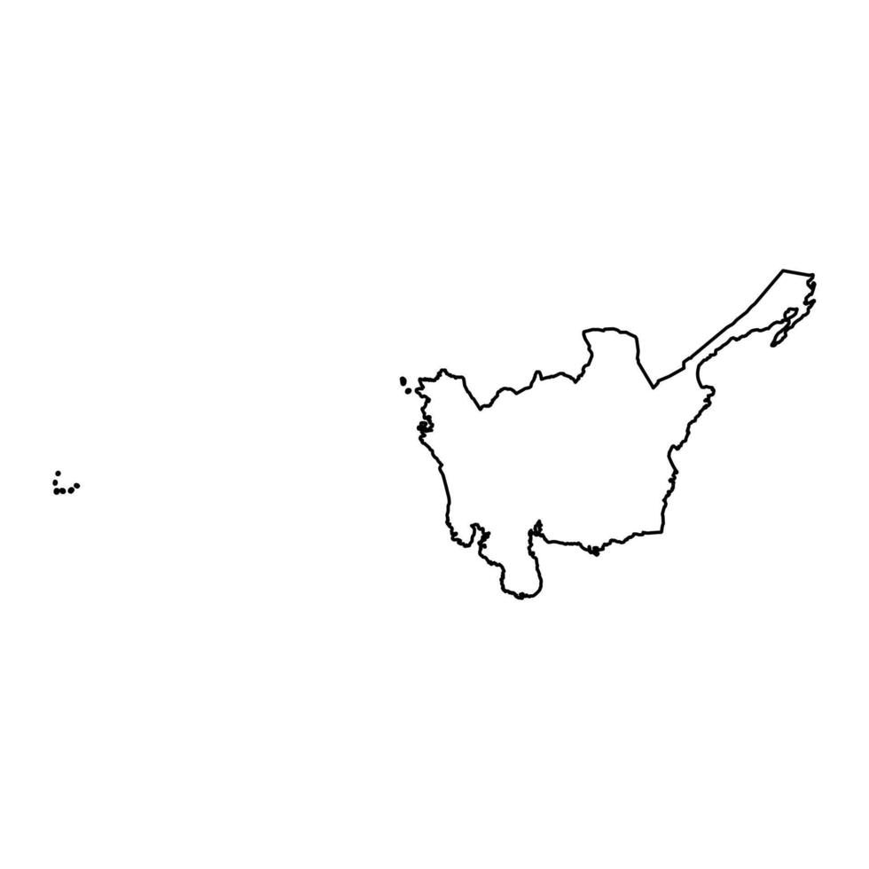 central luzon región mapa, administrativo división de filipinas vector ilustración.