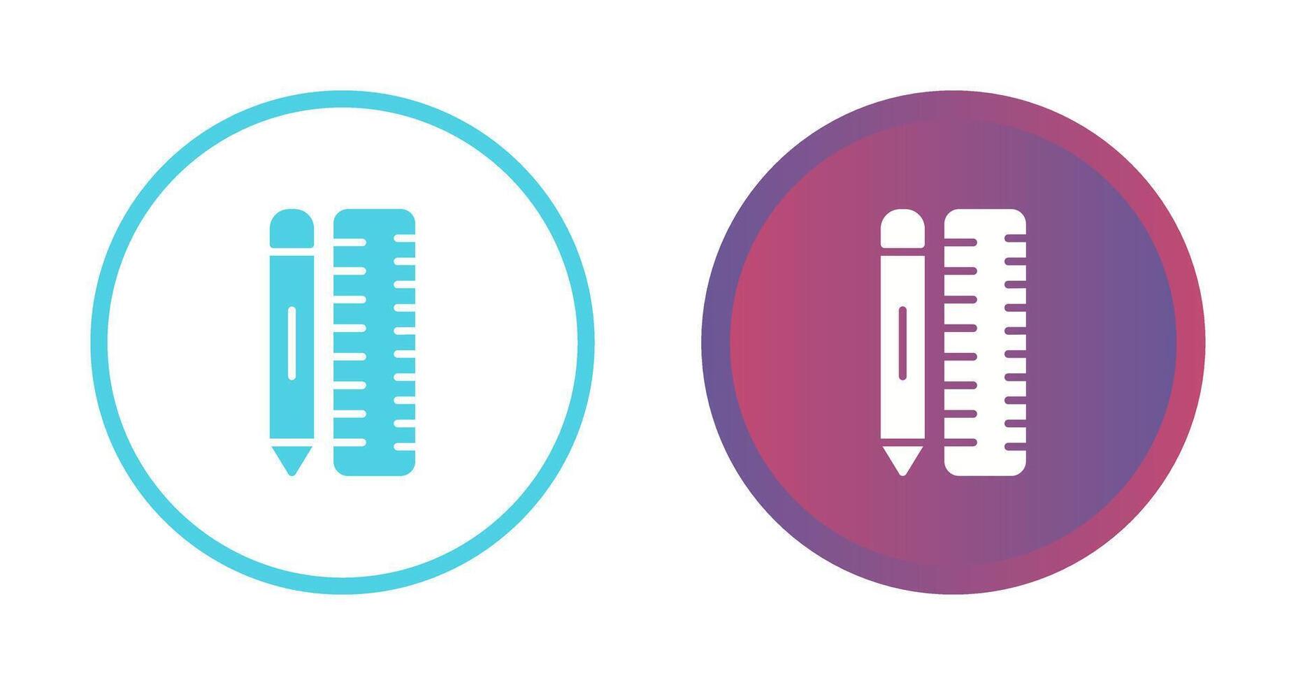 Pencil with Ruler Vector Icon