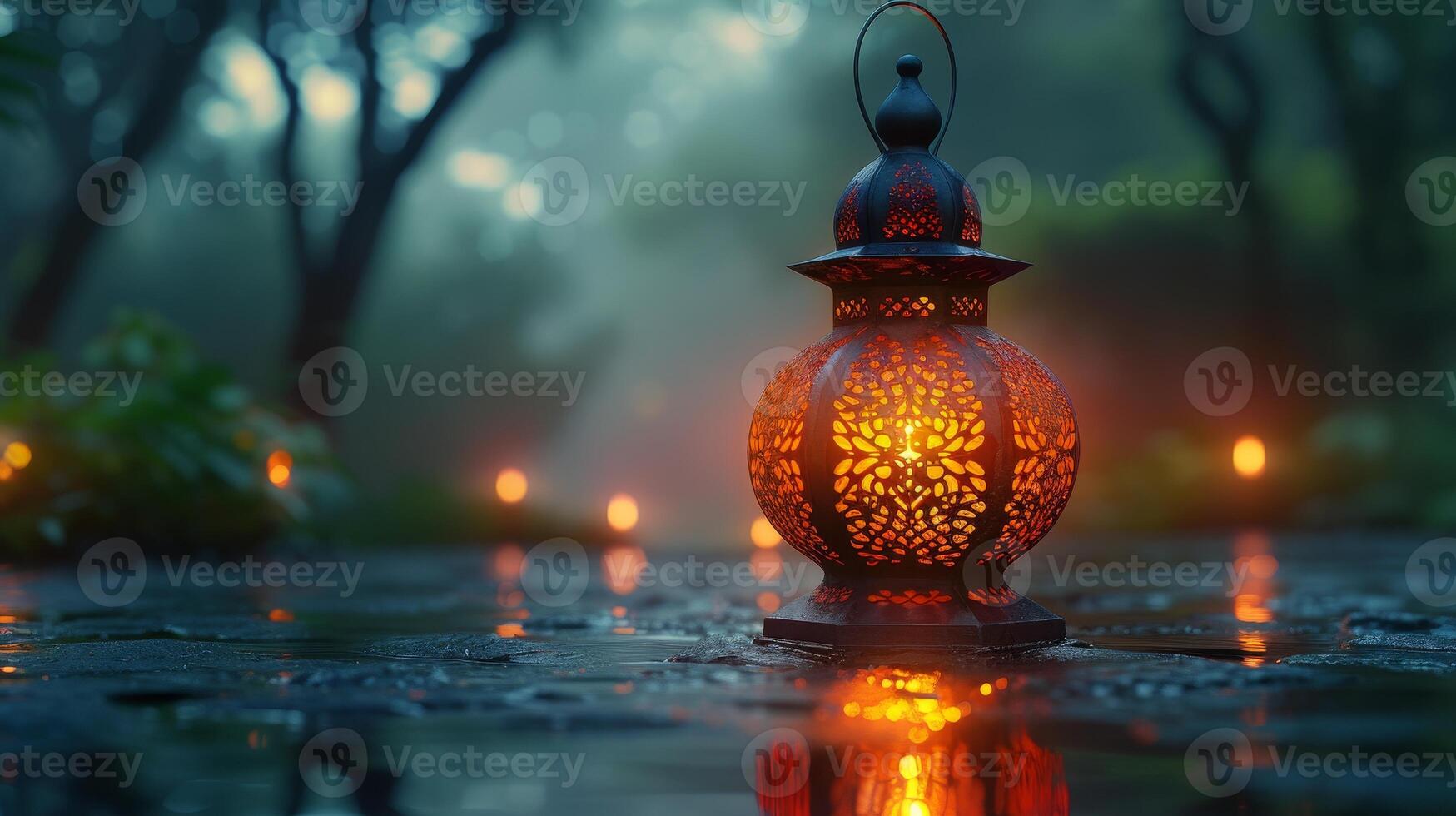 AI Generated Candles for Ramadan photo