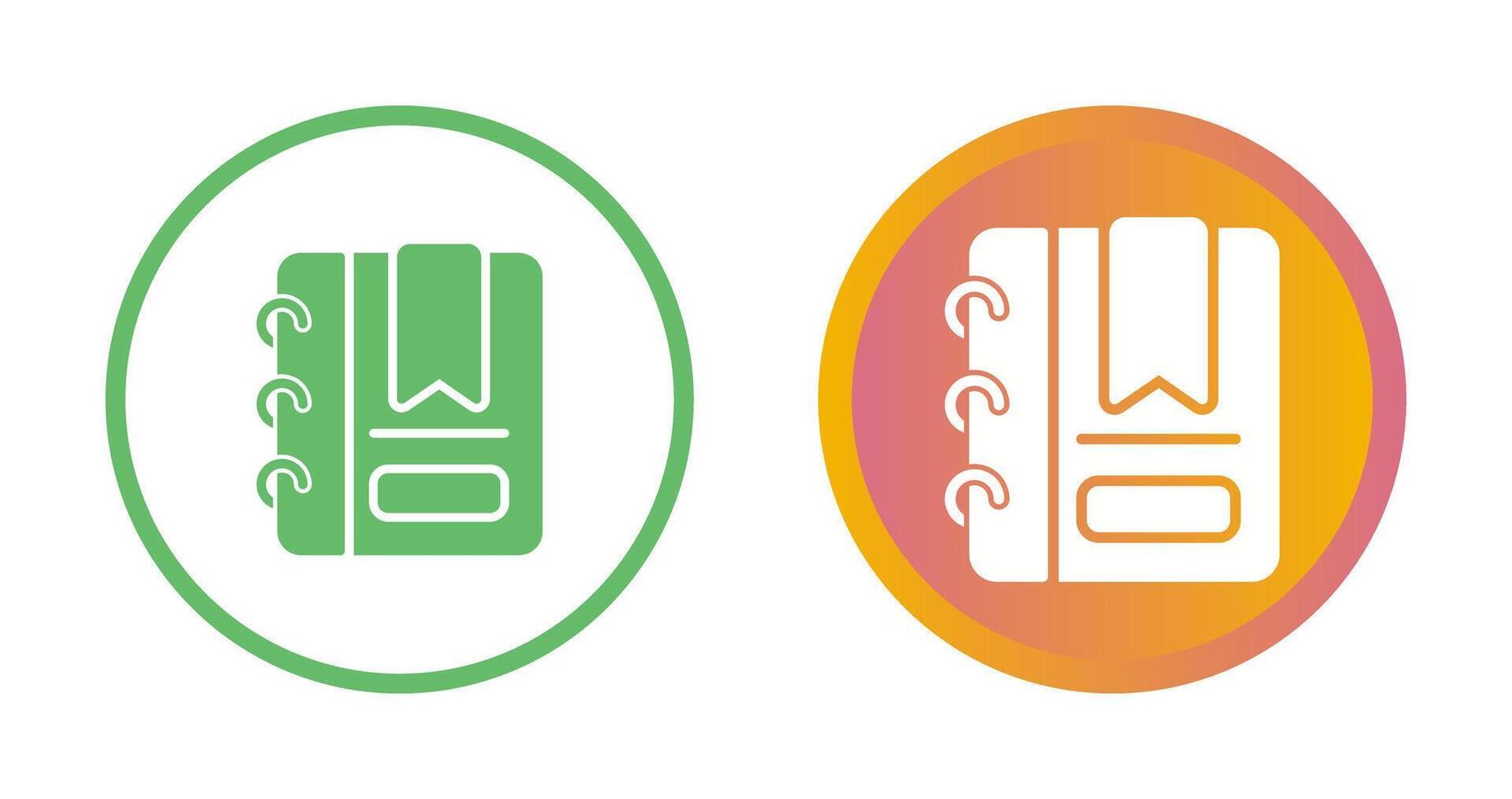 Writing pad with bookmark Vector Icon