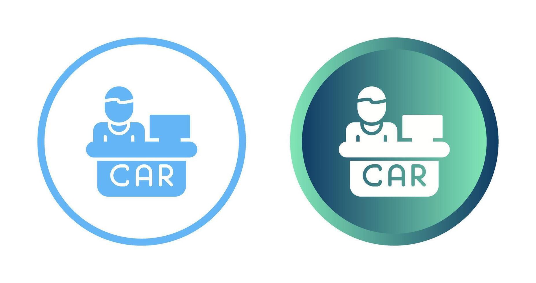 Car Rental Counter Vector Icon