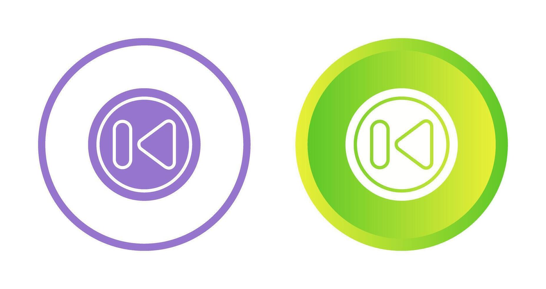 Previous Track Button Vector Icon
