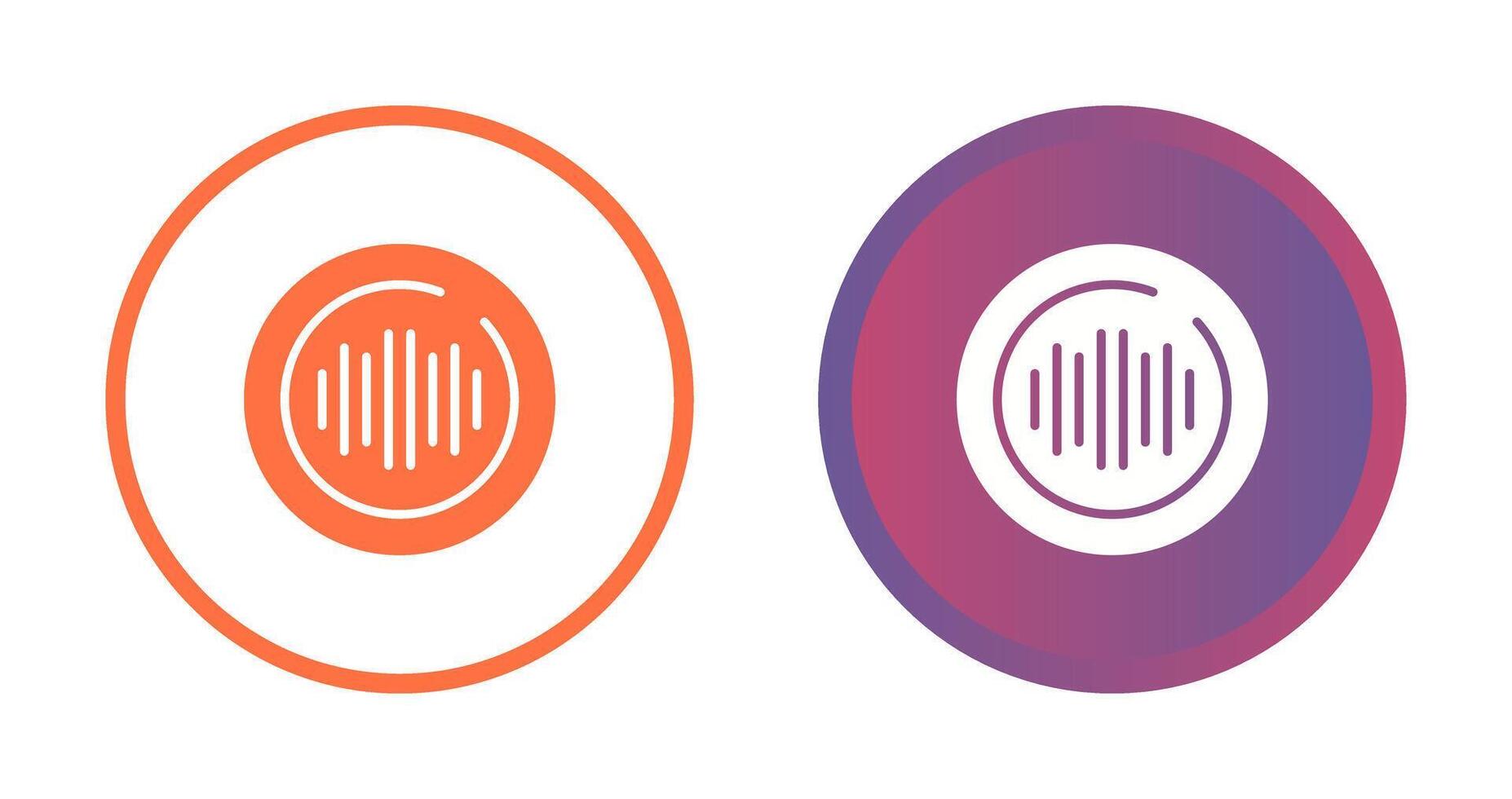 Audio Spectrum Circle Vector Icon