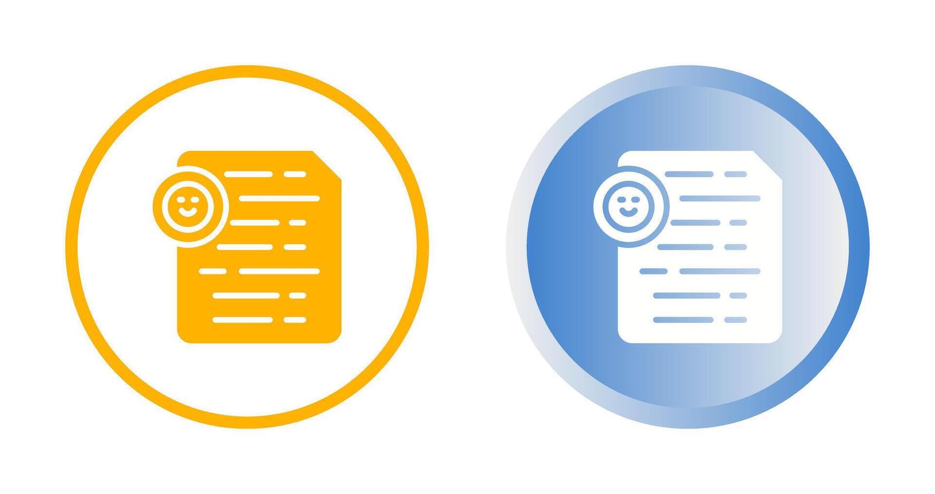 Document Insert Emoji Vector Icon