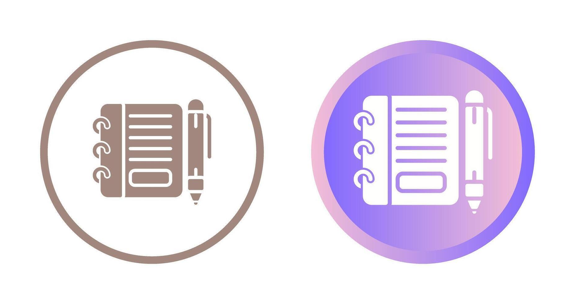 Notepad with pen Vector Icon