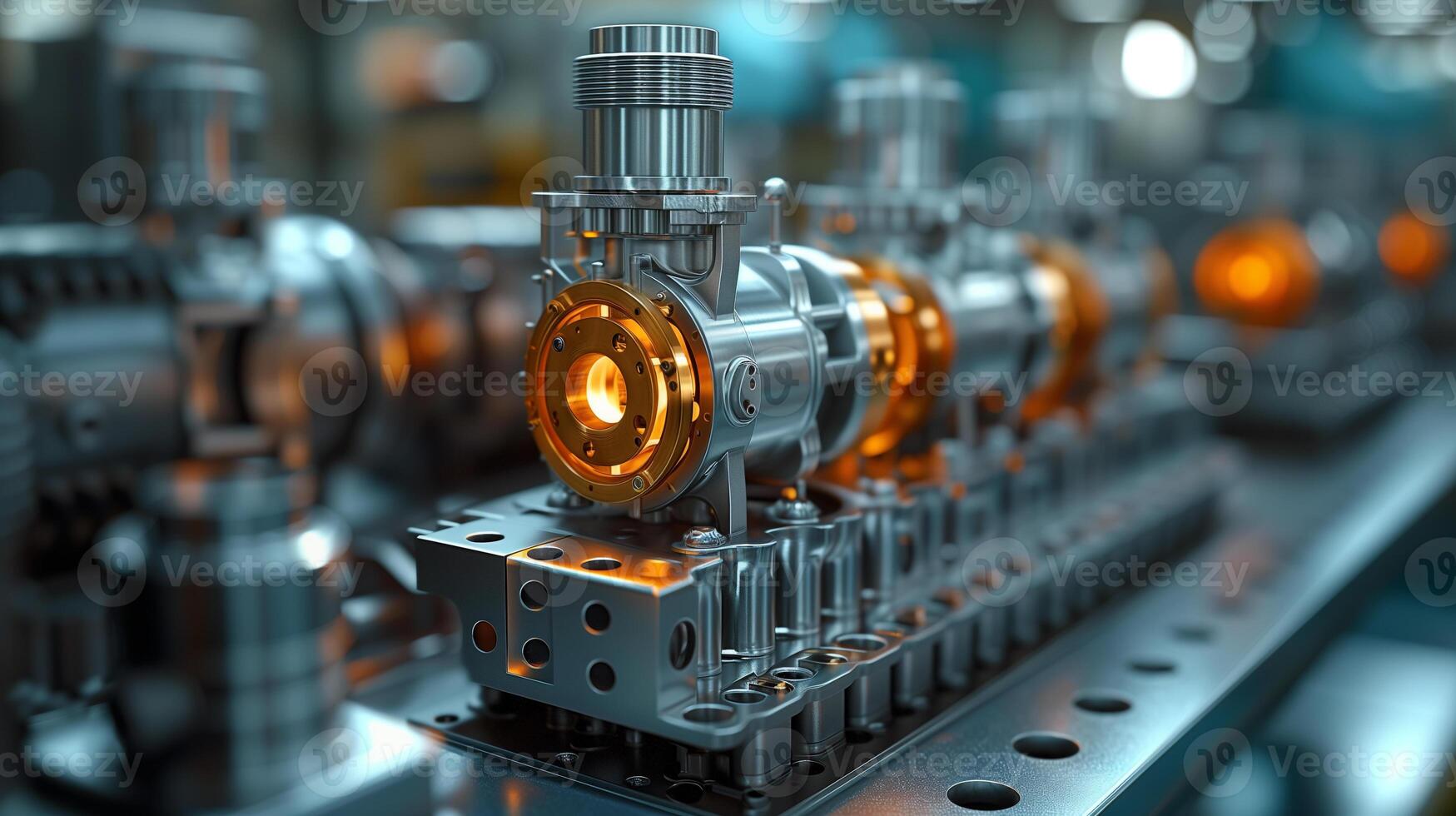 AI generated Precision Engineering.  The Heart of Modern Machinery photo