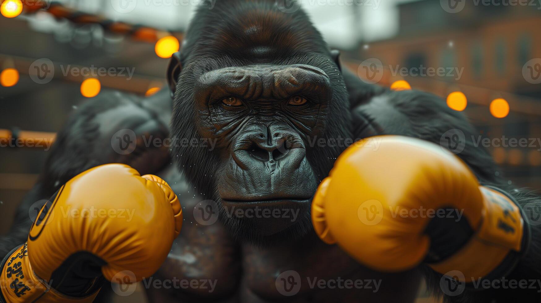 AI generated Gorilla Athletes. Sport photo