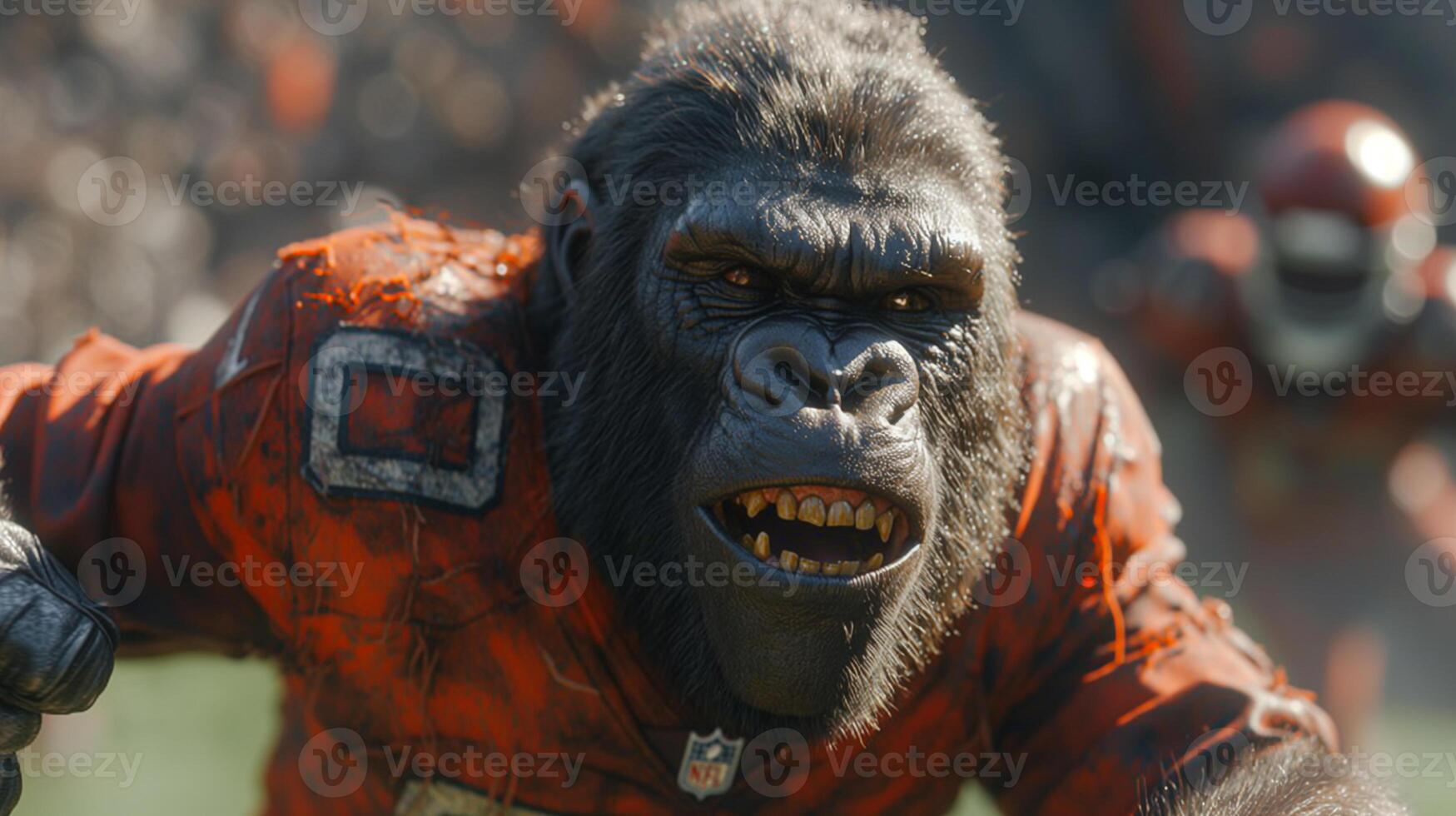 AI generated Gorilla Athletes. Sport photo