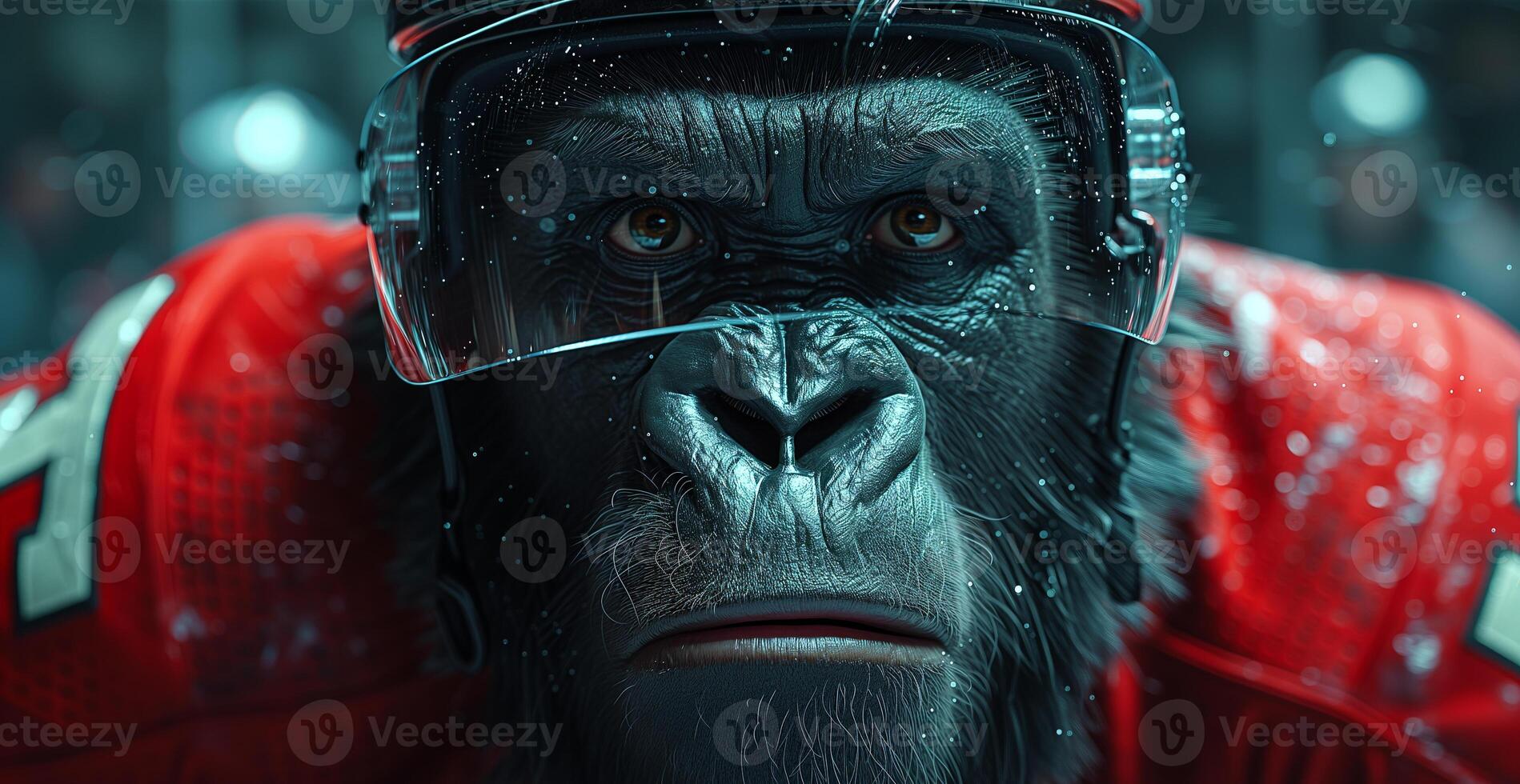 AI generated Gorilla Athletes. From Boxing to Waterpolo photo