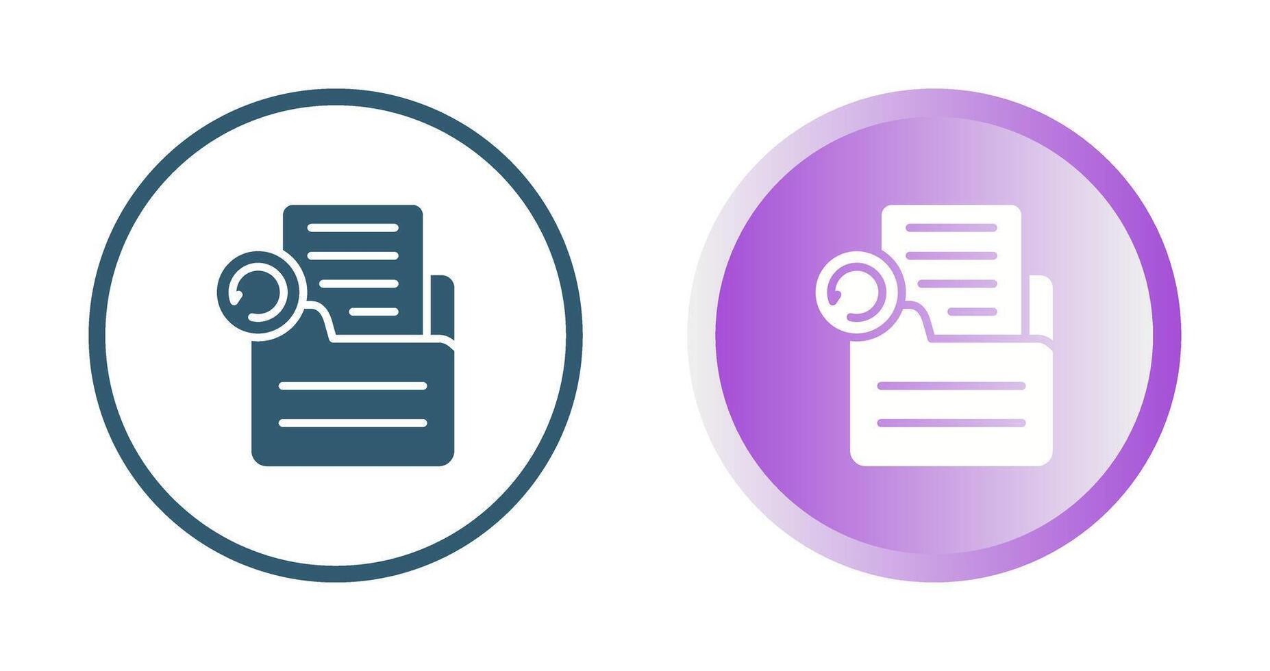 Document Undo Vector Icon