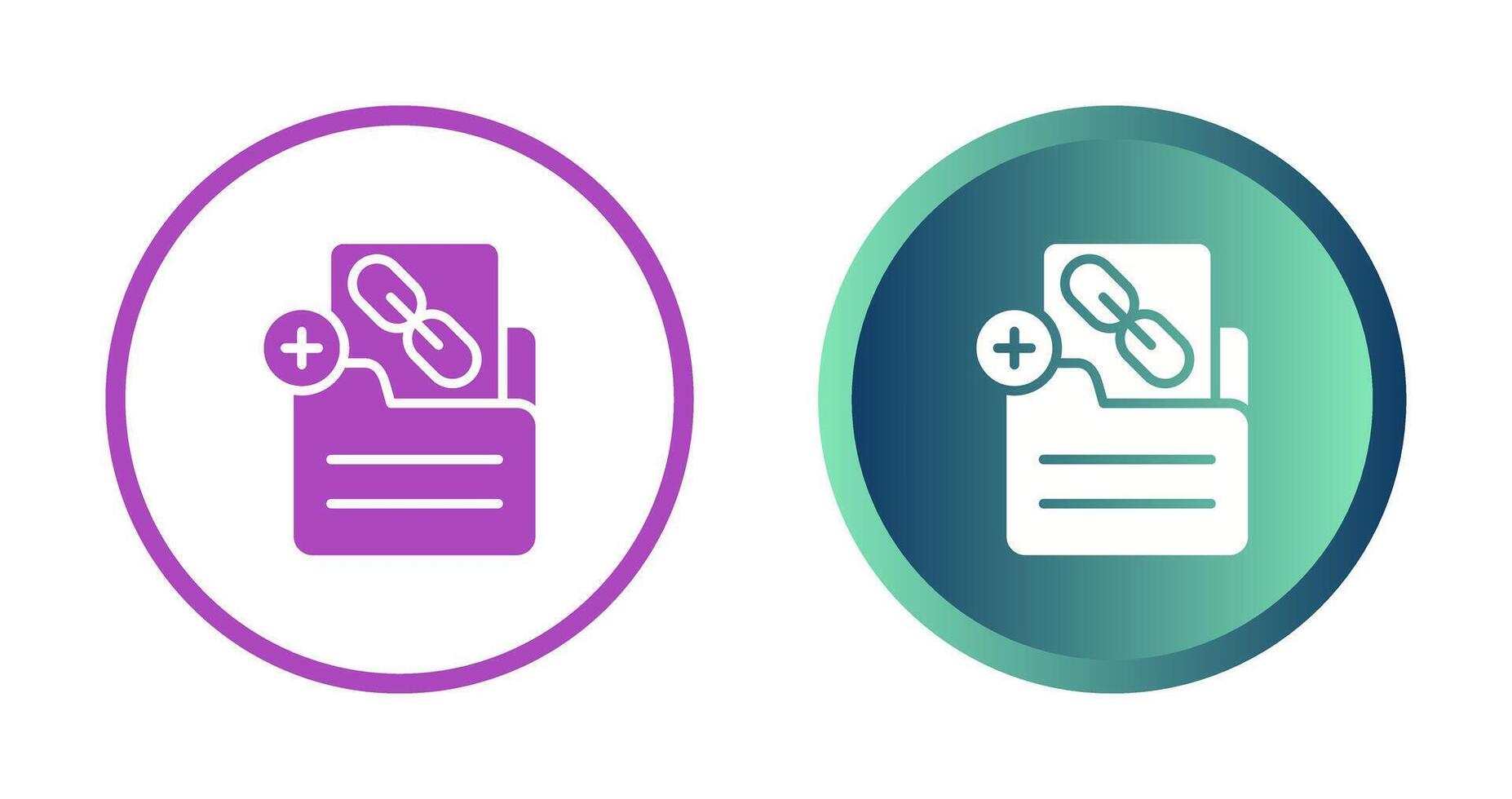 Document Insert Link Vector Icon