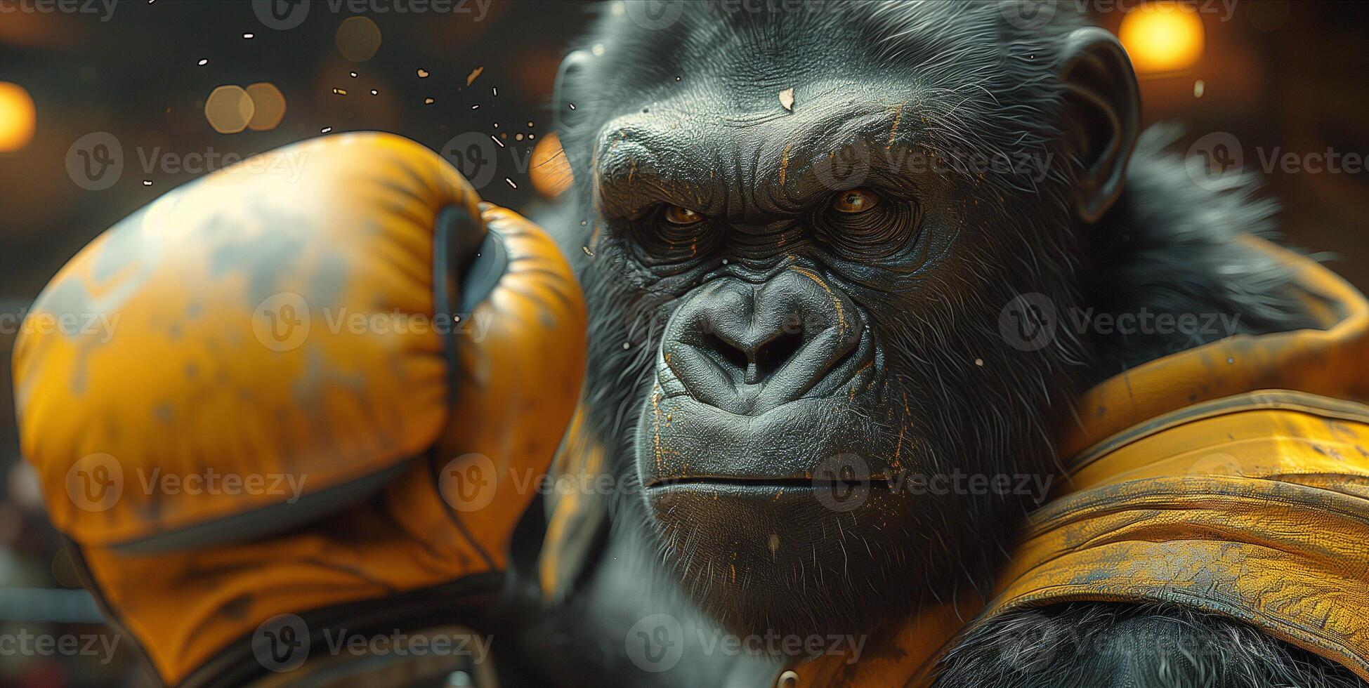 AI generated Gorilla Athletes. From Boxing to Waterpolo photo