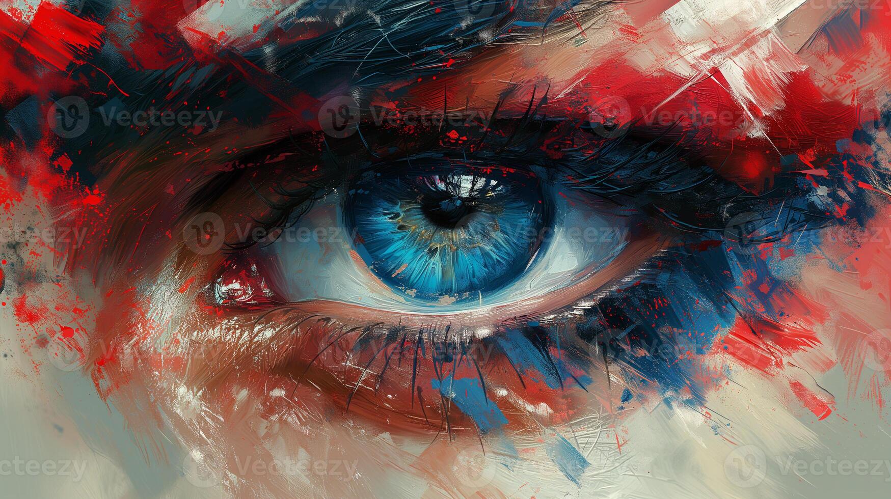 AI generated Close up of eye detailed macro photograph of retina and vision of human eyeball. photo