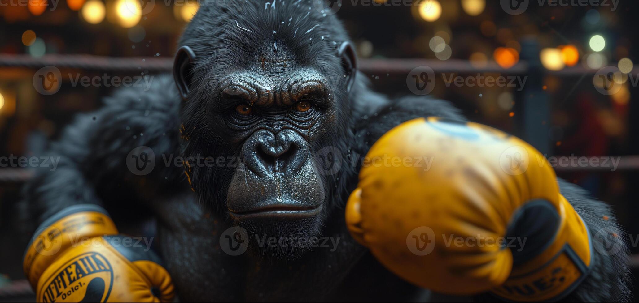 AI generated Gorilla Athletes. Sport photo