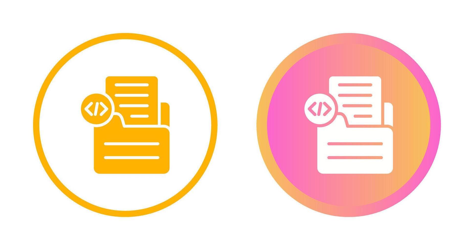 Document Insert Code Vector Icon