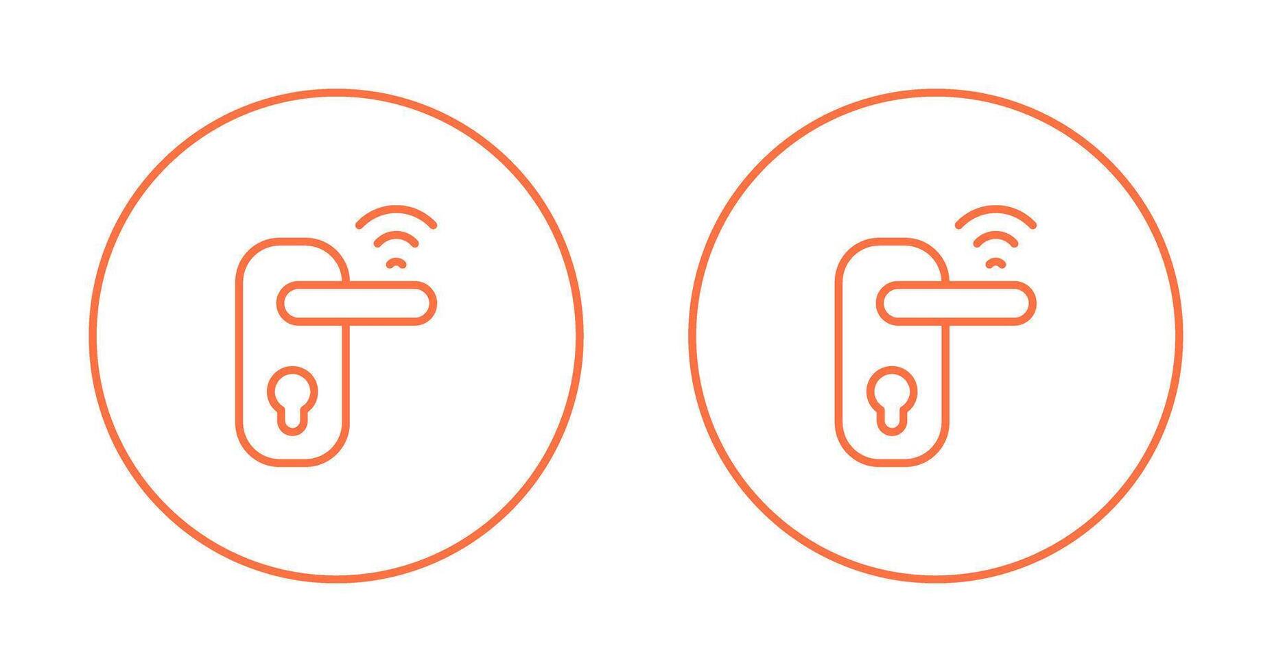 Smart Door Lock Vector Icon