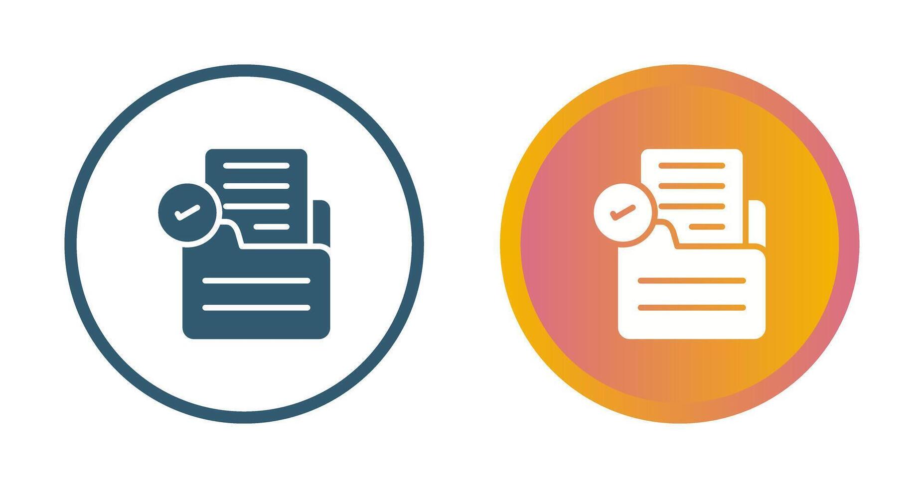 Document Check Vector Icon