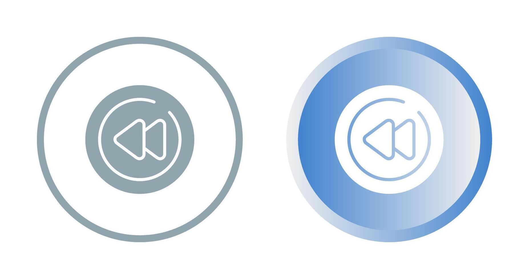Video Rewind Circle Vector Icon