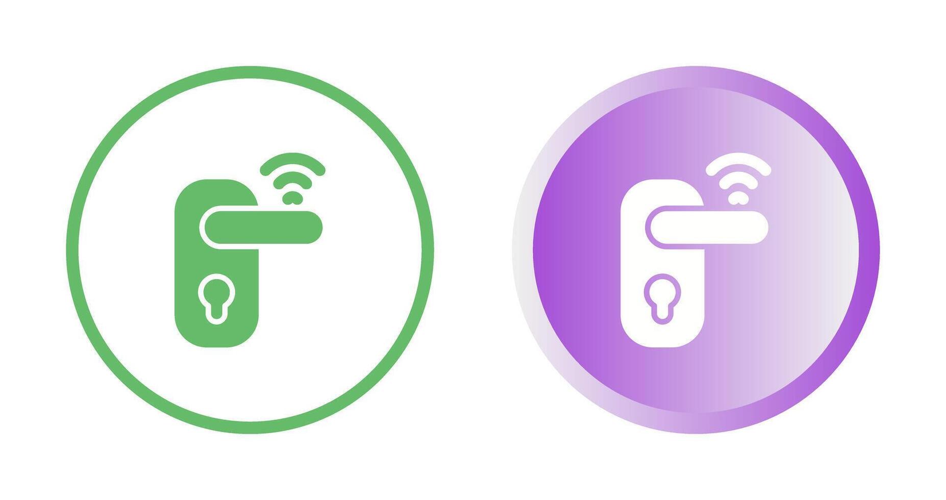 Smart Door Lock Vector Icon