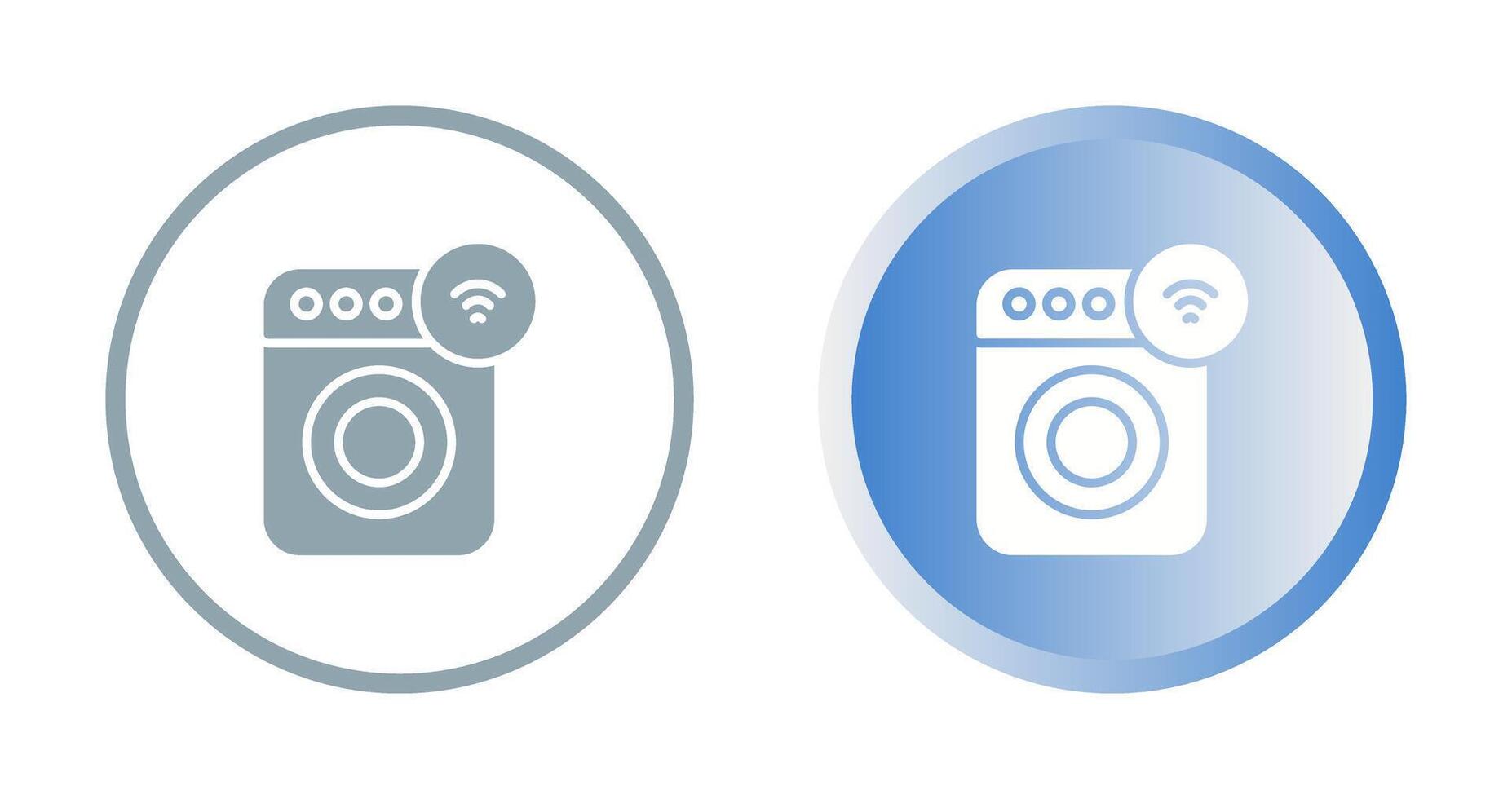 Smart Washing Machine Vector Icon