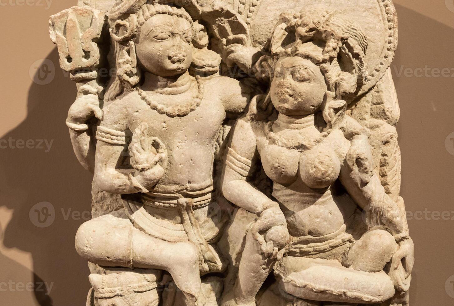 Shiva, the Hindu god, with his wife Parvati. Concept for tantra, Kamasutra, tantric sex photo