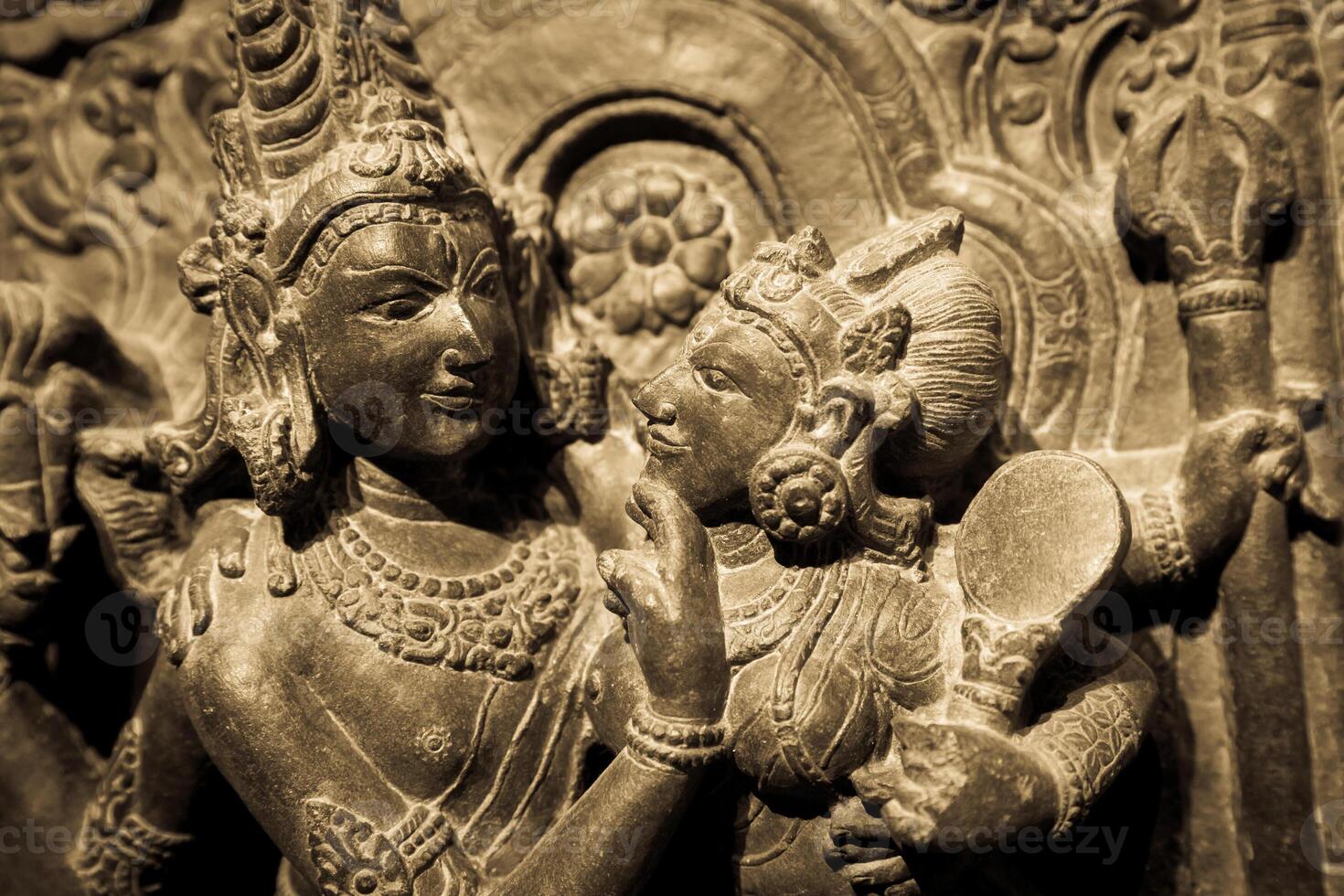 Shiva and Parvati, Hinduism religion, couple symbol of love and devotion - traditional practice of sex, tantra and kamasutra photo