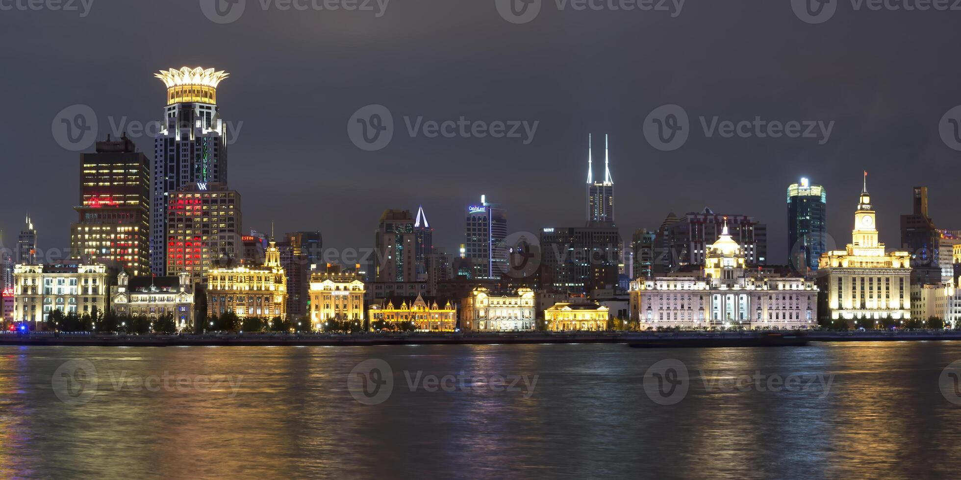 Bund at night, Shanghai, China photo