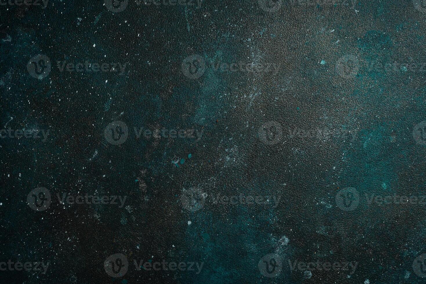 Beautiful Abstract Grunge Decorative Turquoise Dark Wall Background. Art Rough Stylized Texture Web Banner With Space For Text. Textured Background with bright center spotlight photo