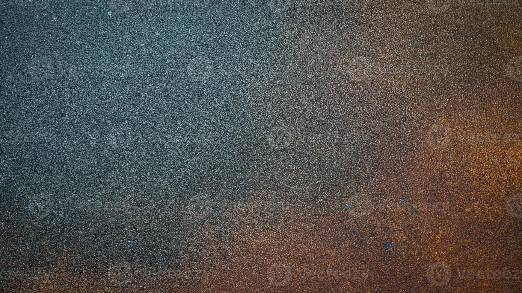 Empty textured brown background with imitation of rust on stone. Free space for text. Top view. photo