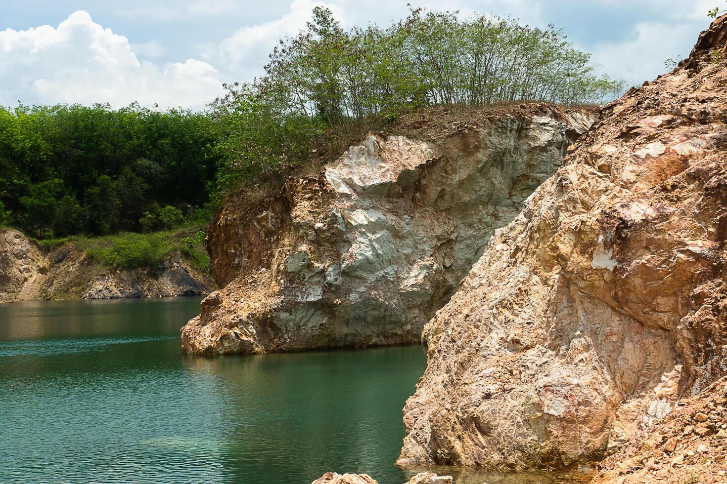 Small canyon with water. photo