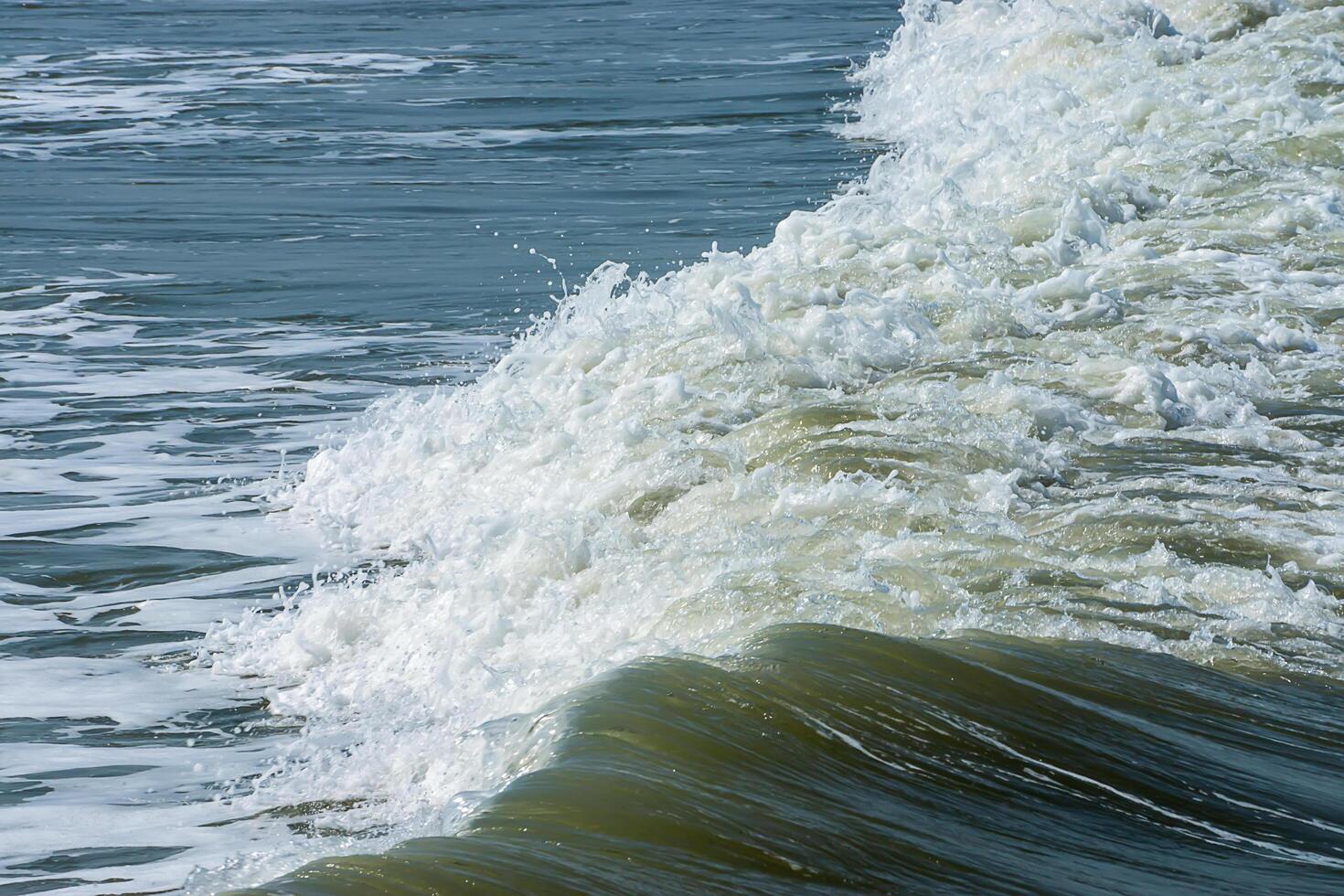 White wave on the sea. photo