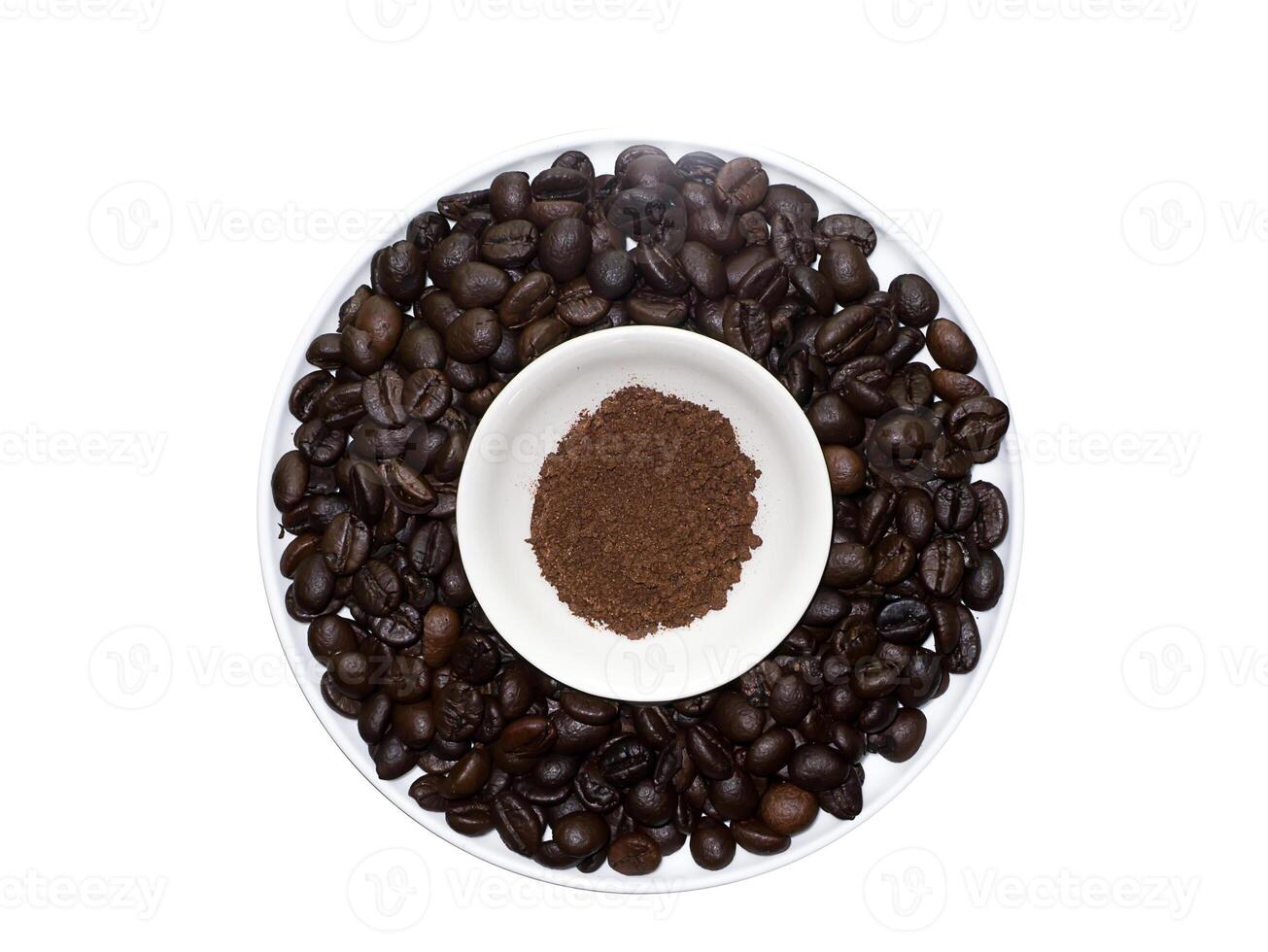 Close up of roasted coffee. photo
