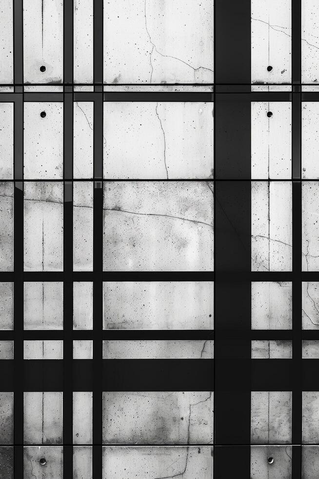 AI generated A minimalist composition of intersecting, evenly spaced horizontal and vertical lines photo