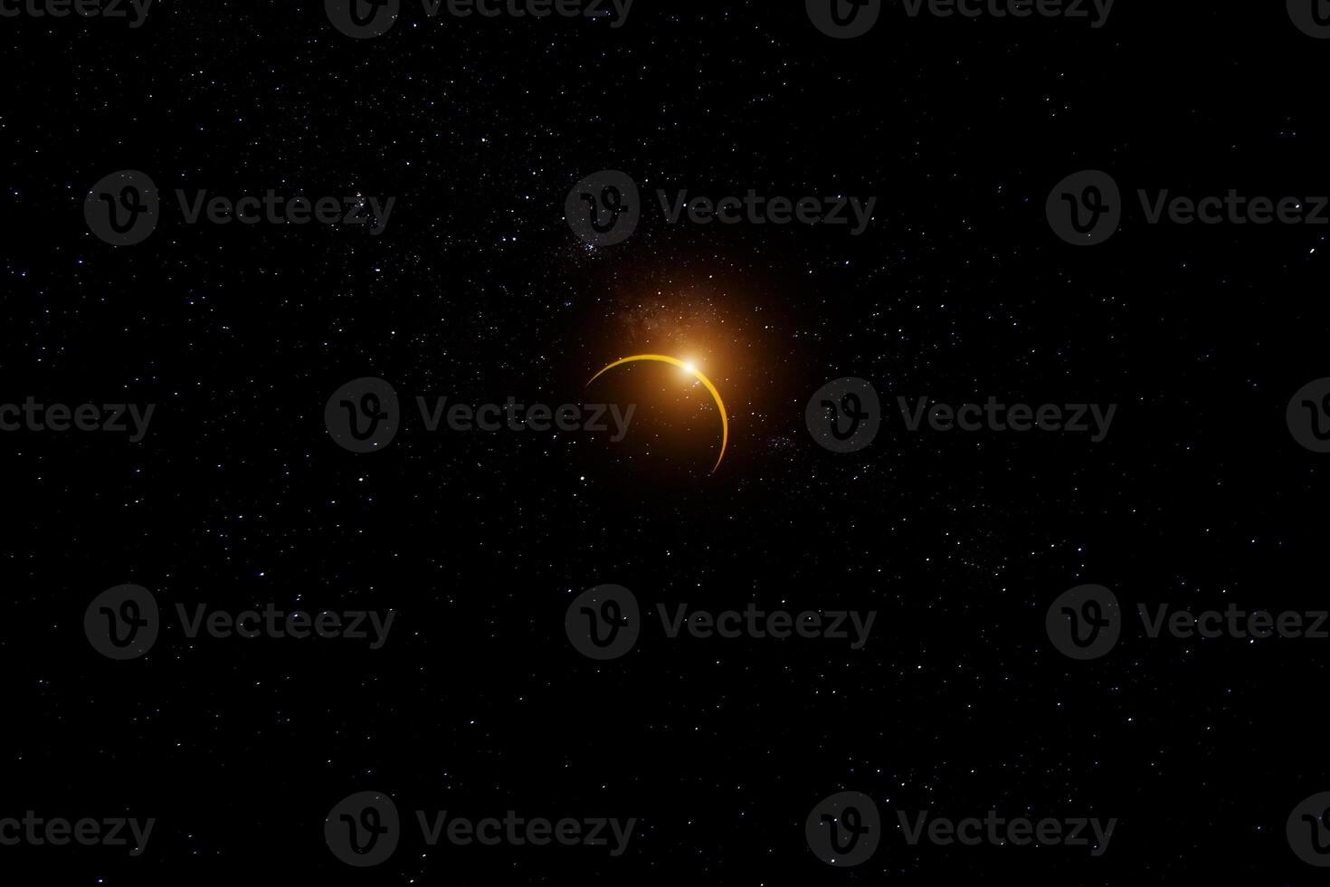 solar eclipse con estrella foto