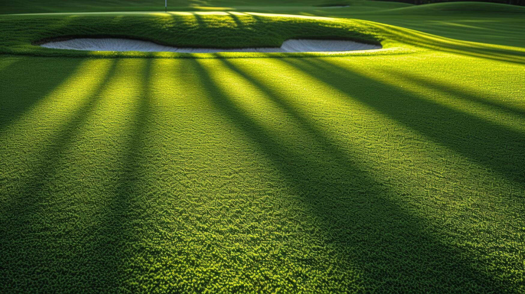 AI generated Lush green textures and refined details mirror the precision of golfing photo