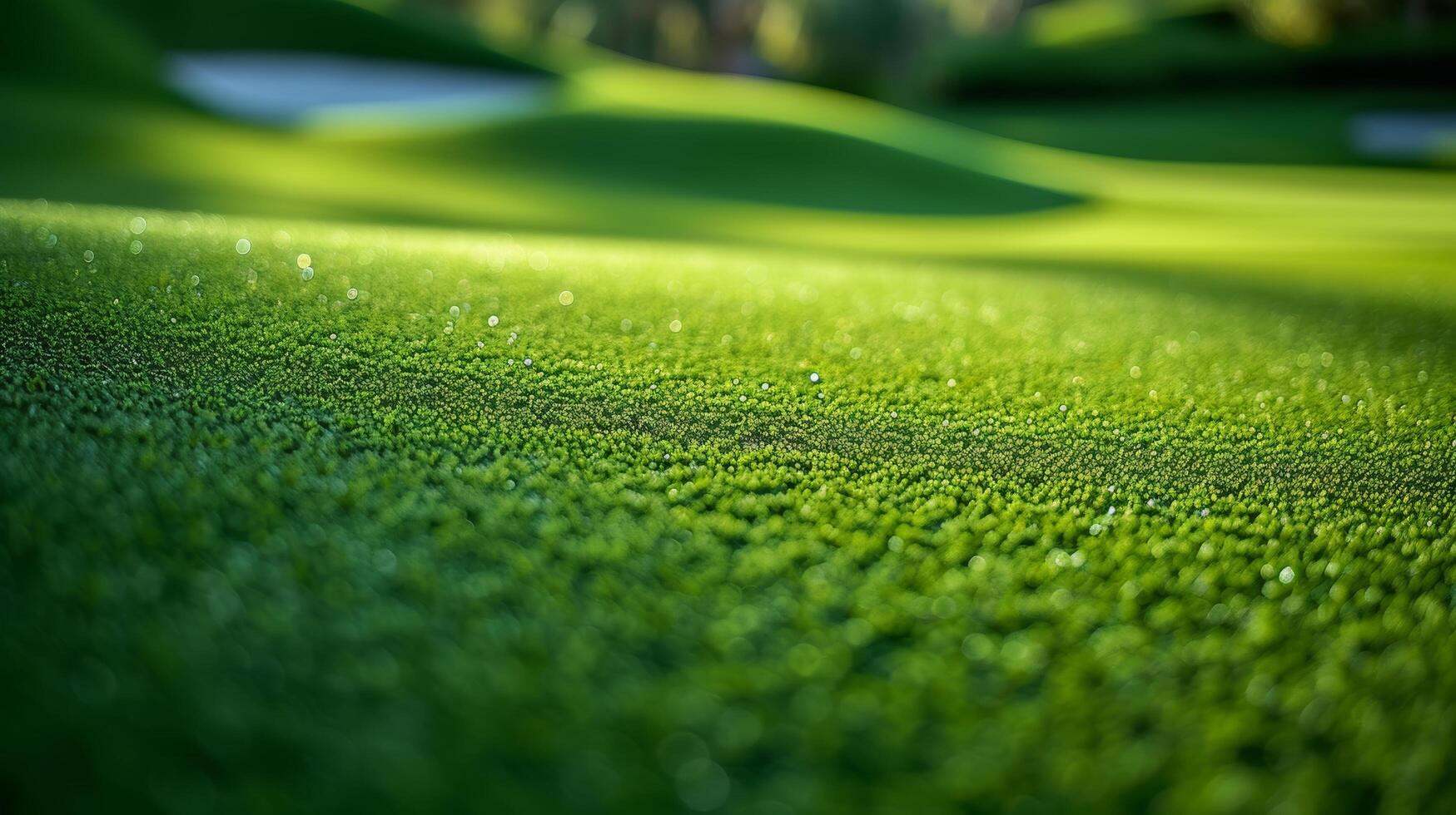 AI generated Lush green textures and refined details mirror the precision of golfing photo