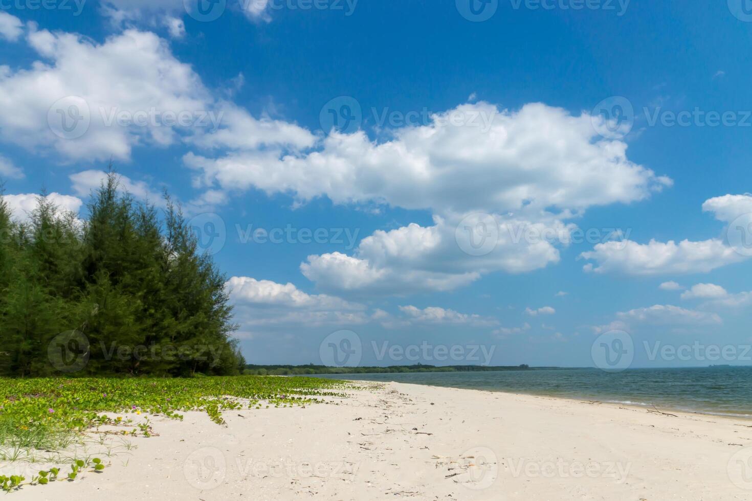 Blue sky on the beach at Andaman sea photo