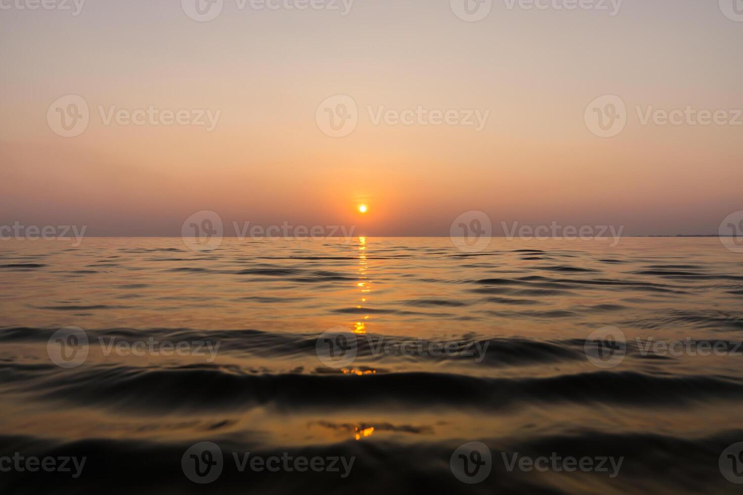 Sunset sky on the lake photo