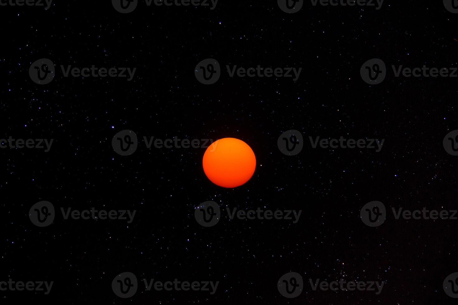 Big sun in the star. photo