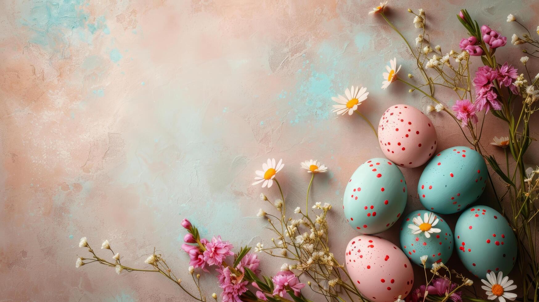 AI generated Vintage-inspired patterns and elements reminiscent of bygone Easter celebrations. photo