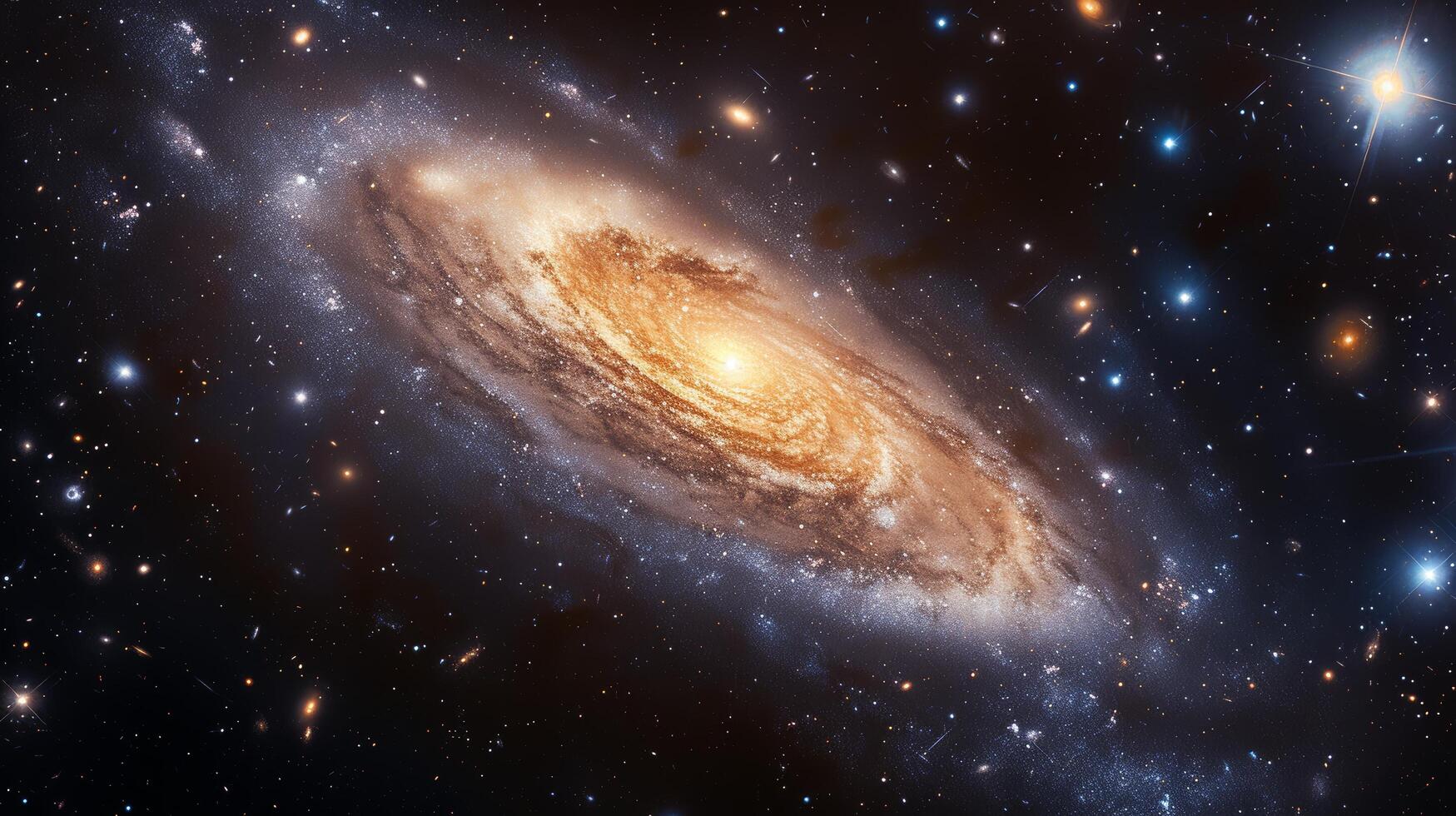 AI generated The Hubble Space Telescope capturing distant galaxies, revealing their cosmic beauty photo