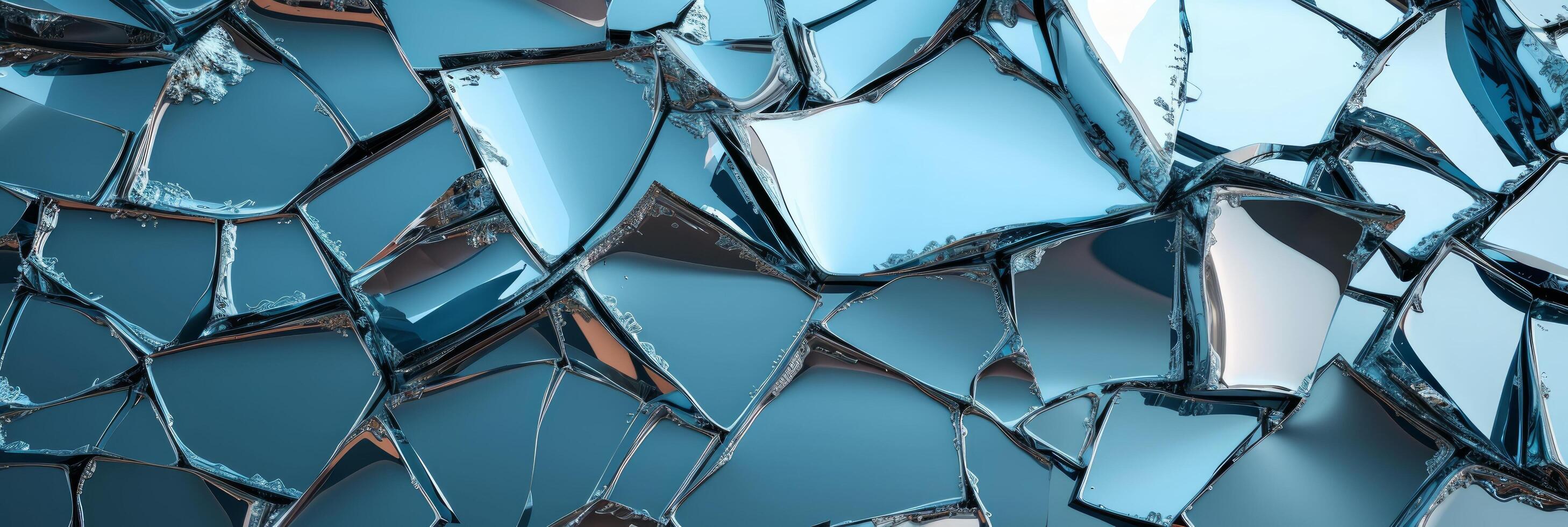 AI generated Abstract background consisting of pieces of broken mirror photo