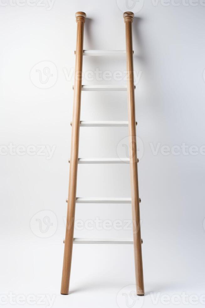 Ladder Leaning Against Wall photo