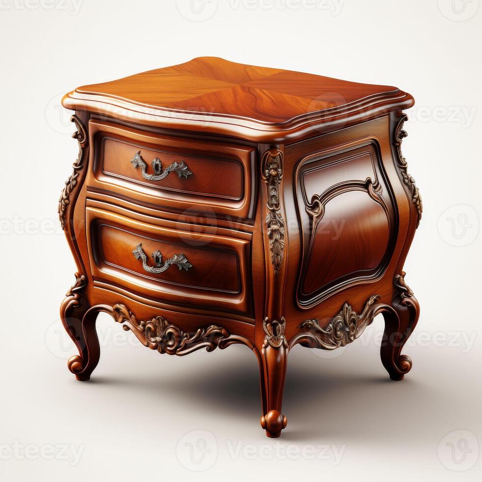 Wooden Table With Drawer photo